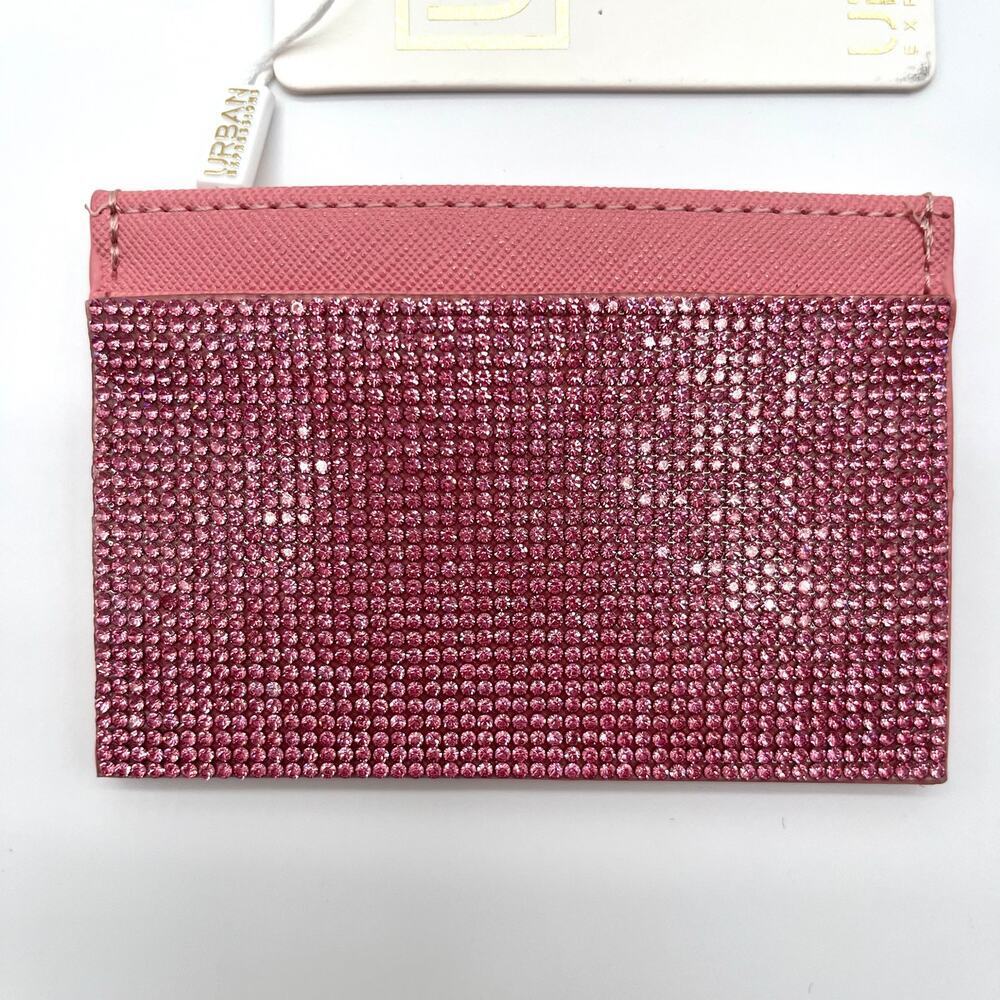 Urban Expressions Gigi Pink Rhinestone Card Holder Wallet, NWT - Picture 3 of 7